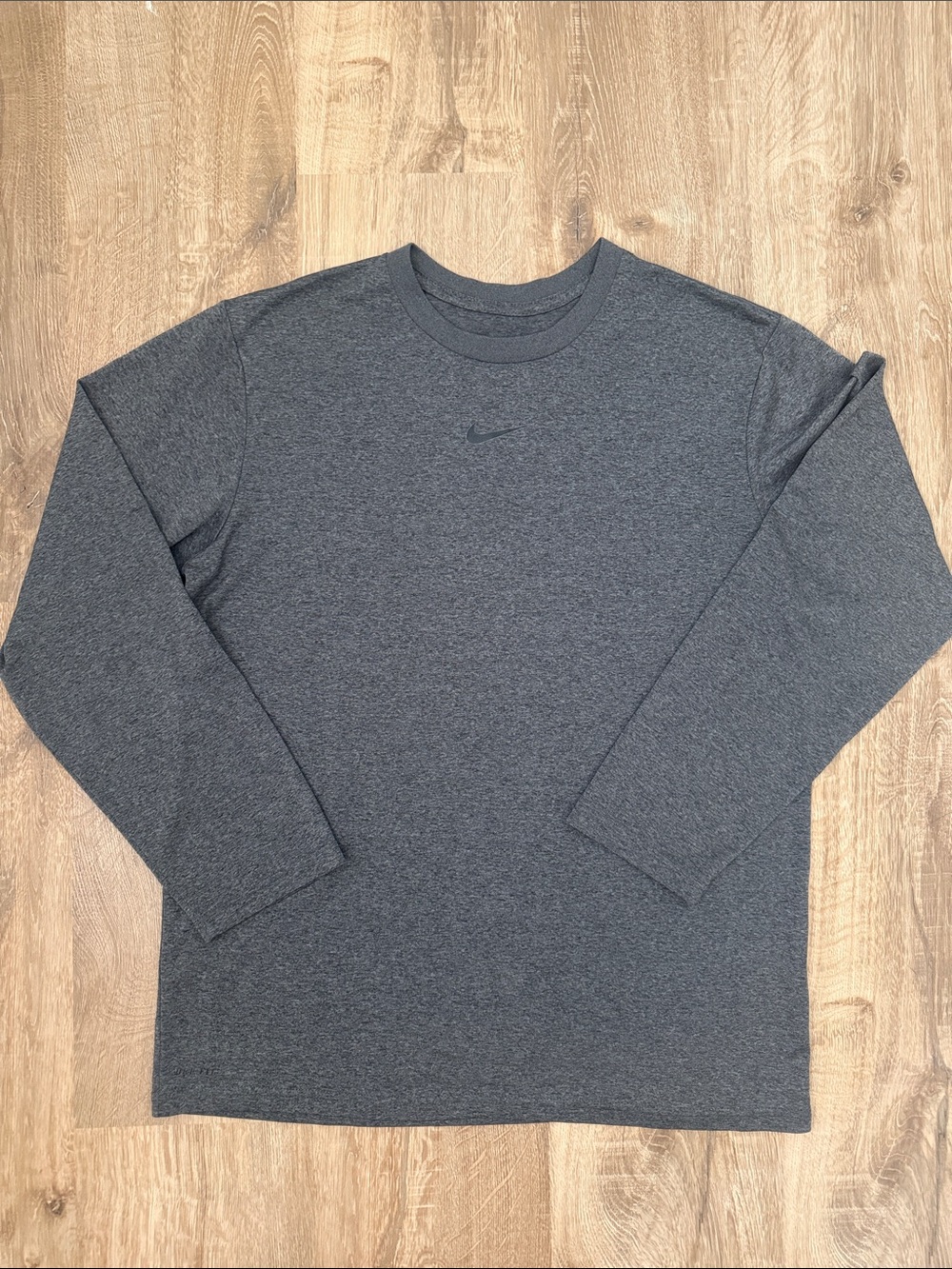 Nike Men's Charcoal Dri-fit Long Sleeve Tee